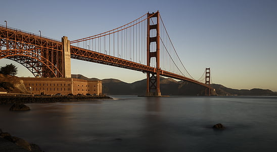 golden gate, san francisco, holiday, morning, morgenstimmung, water, early in the morning