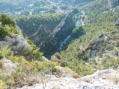paysage de karst, région karstique, Karst, Rock, France, Provence, Fontaine-de-vaucluse