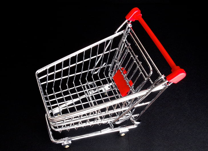 dare, shopping cart, purchasing, shopping, wire, chrome steel, handle