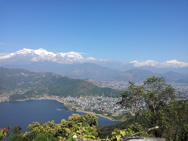 Nepal, rilevamento, Pokhara, Annapurna, Lago