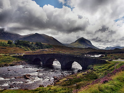 Skotlandia, Jembatan, awan, mistik