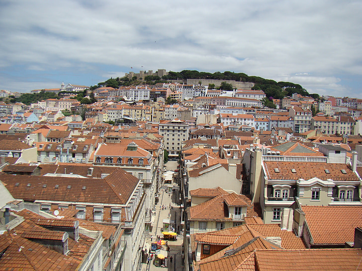 lisbon, portugal, city, viewpoint