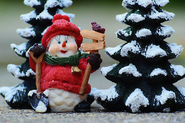 invierno, hombre de nieve, Figura, nieve, muñecos de nieve, invernal, Deco