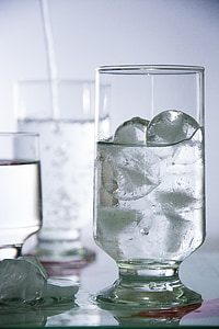 water, ice, glass, liquid