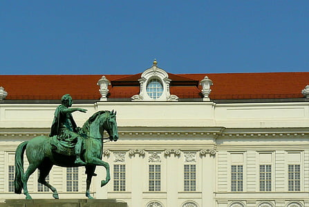 Vídeň, Jezdecká socha, Reiter, kůň, Architektura, Jezdecká škola, orientační bod