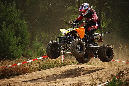 ATV, Quad, skok, križ, Enduro, motocross, motocross vožnja