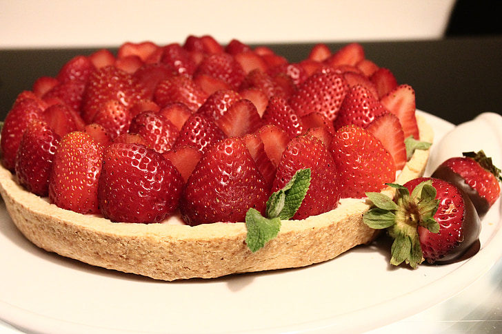 Pie, jordbær, søt plass