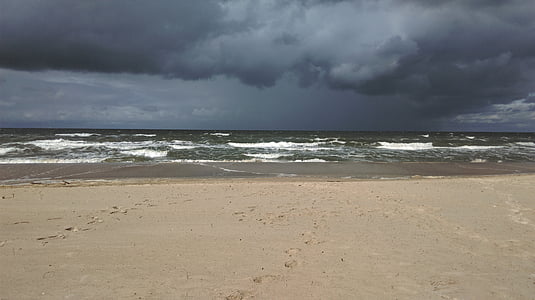 Polen, Östersjön, kusten, stranden, vatten, Sand, kusten av Östersjön