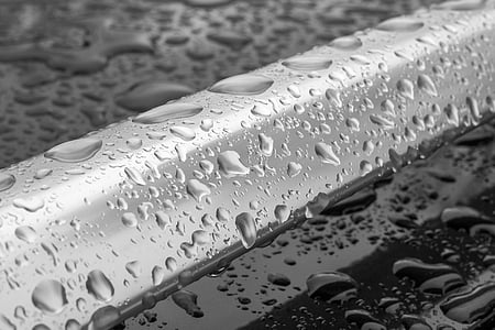 água, chuva, gota, preto e branco, gotas, diagonal, textura