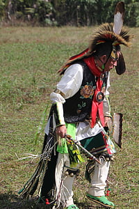 amérindien, danseuse, costume, Ouest américain, Indiens, historique, Tribal