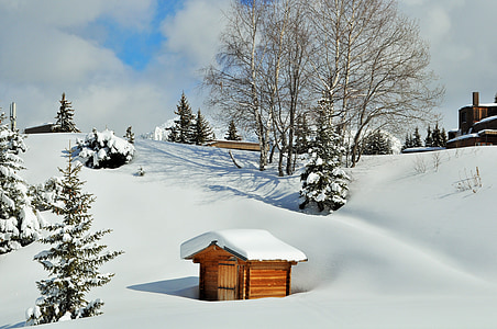 snow, alps, haute-savoie, winter landscape, mountain, ski, winter