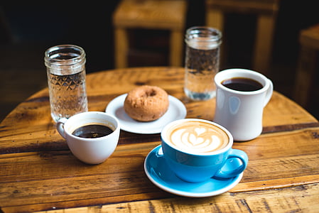 dryck, svart kaffe, frukost, koffein, cappuccino, kaffe, Cup