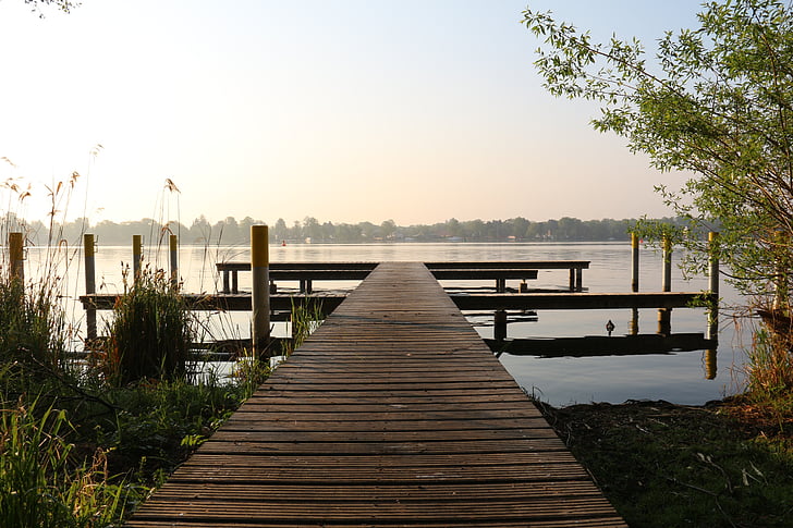 anlegstelle, jetty, river, nature, wood - Material, pier, lake