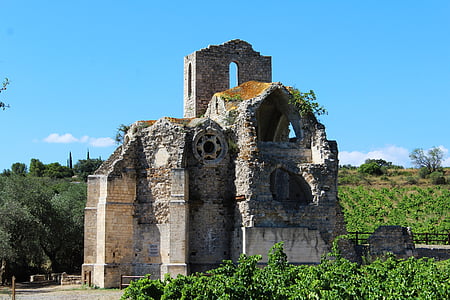 bažnyčia, Cathar bažnyčia, griuvėsiai, Pierre, lieka, paveldo, vynuogių