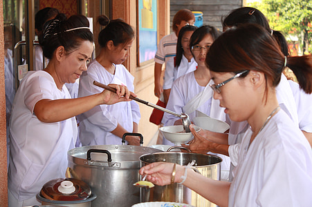 Таиланд, питание, буддисты, женщины, люди, приготовление пищи, питание
