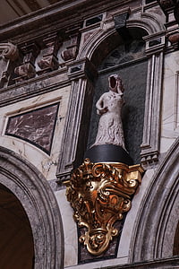 gesichtslose Skulptur, alt, schöne, Berliner Dom, Kirche, Gold, Detail