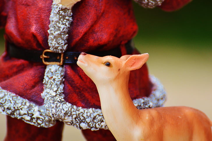 Christmas, le chevreuil, Santa claus, Figure, décoration, Nicholas, cadeaux