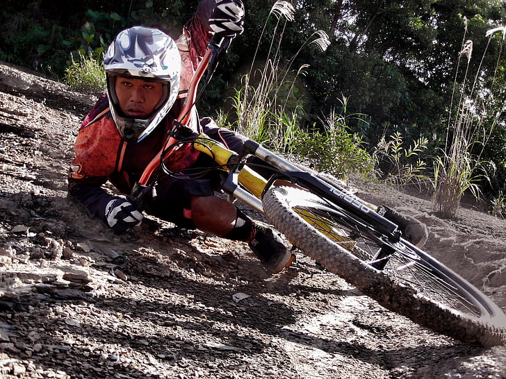 action, bicycling, biking, competition, cyclist, mountain bikes, offroad
