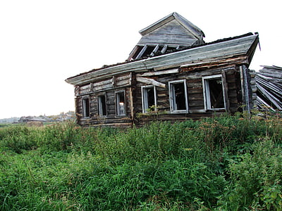 os abandonados, vila, casa velha, madeira, zona rural