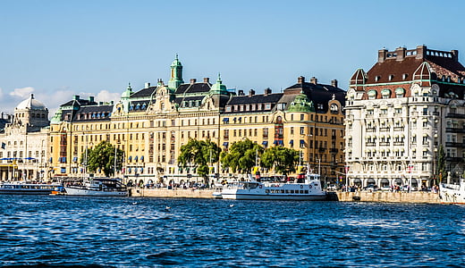 Stockholm, Zviedrija, arhitektūra, pilsēta, Scandinavia, Eiropa, ceļojumi