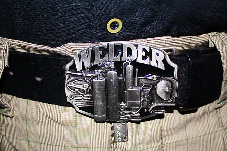 belts, decorative, leather, metal, close, welder