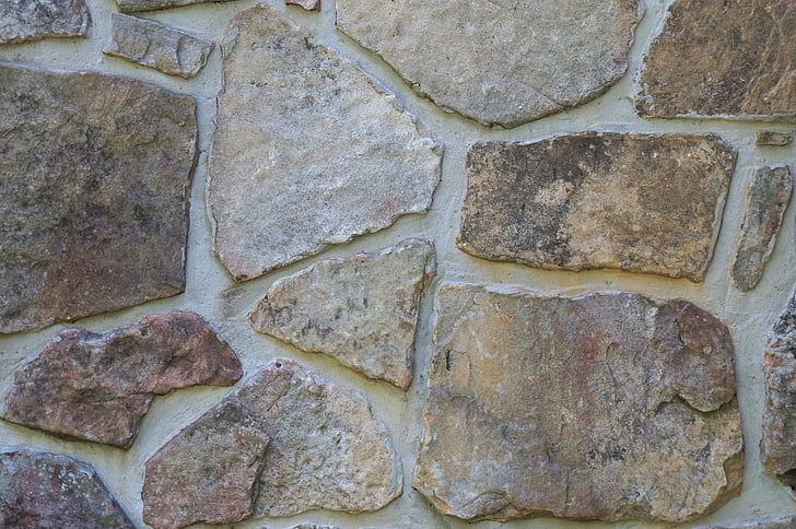stenen muur, Tennessee river stone, steen, Rock, muur, ambachtelijke, metselwerk