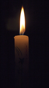 Espelma, adveniment, il·luminació, llum, fons fosc, religió, flama