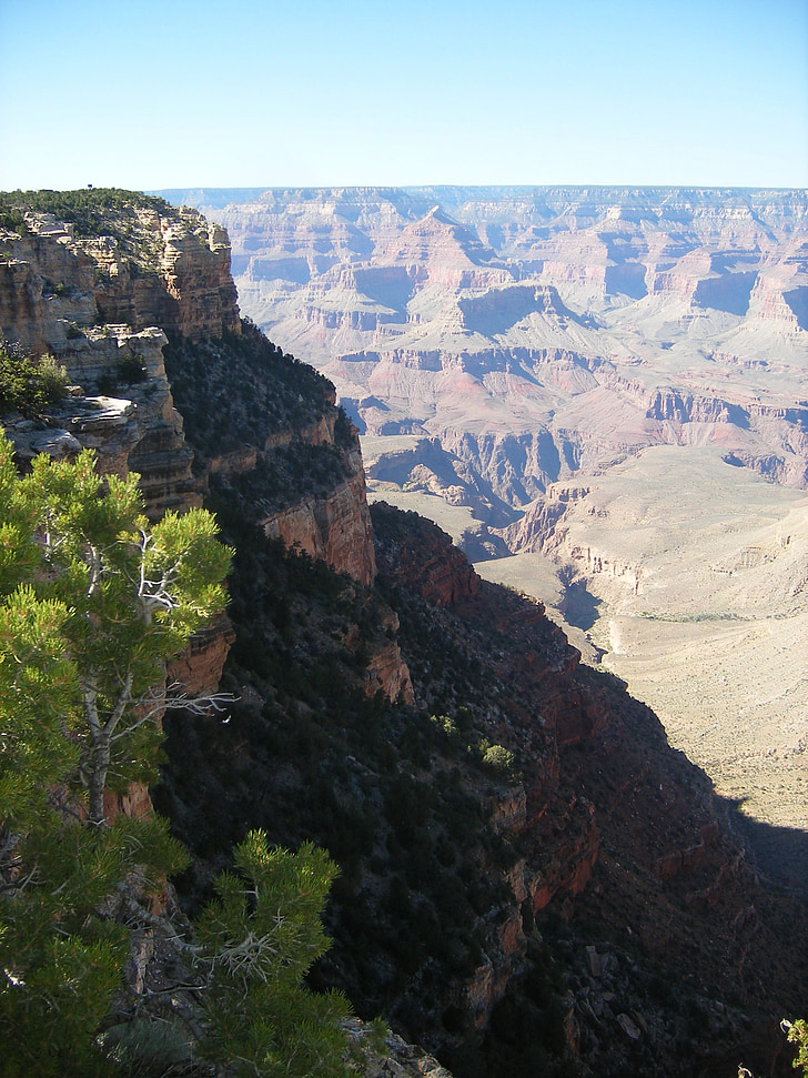 Canyon, Grand canyon, syn, landemerke, steiner, dyp