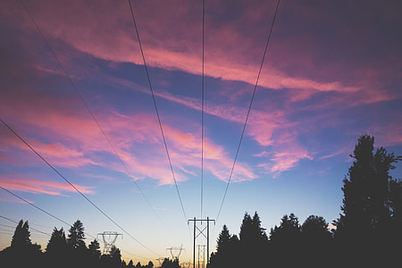 power lines, electricity, power, energy, industry, electric, sky