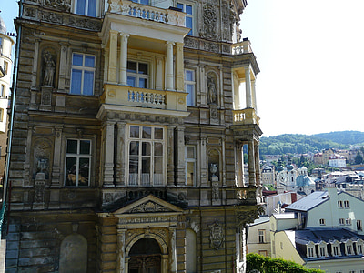 Karlovy vary-i, haza, építészet, híres hely, Európa