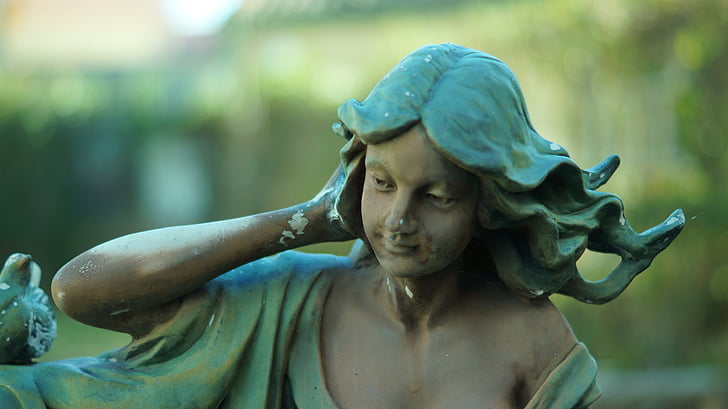 Статуя, девочка, скульптура, Рисунок, лицо