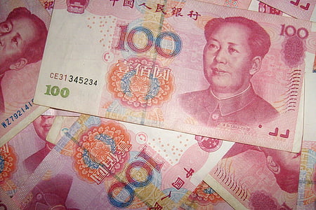 currency, chinese, money, yuan, 100, notes, paper money