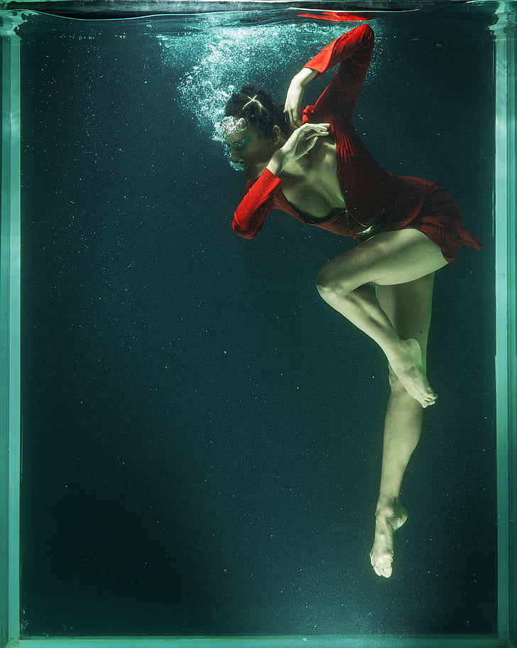 l'aigua, sota l'aigua, belles arts, Dom, vida, femení, profund