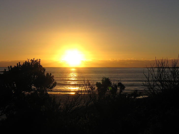 Sonnenuntergang, 'Nabend, Sonne, Frieden, Natur, landschaftlich reizvolle, Strand Sonnenuntergang