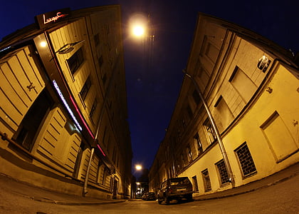 Miestas, namie, Architektūra, gatvė, Sankt Peterburge Rusija, juostos, naktį
