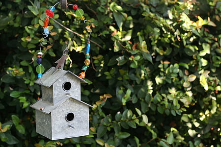 bird house, bird, house, nature, garden, trees, outdoor