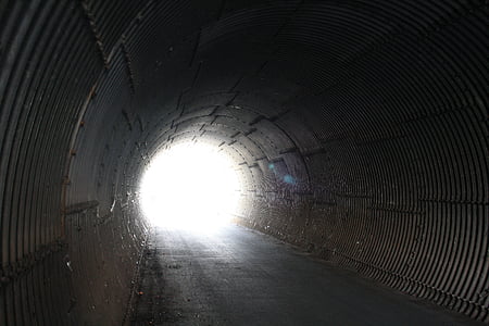 tunelis, šviesos, Gofruotas lakštas, kelio, tunelis, pragaras