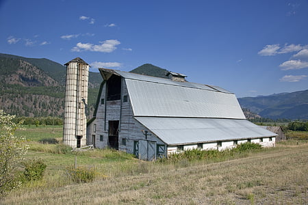 barn, silo, wood, farm, country, vintage, agriculture