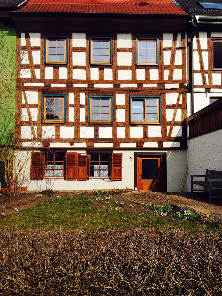 rumah, fachwerkhaus, truss, bangunan, arsitektur, Tuttlingen, Jerman