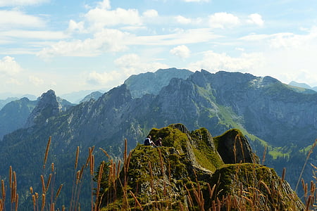 branderschrofen, summite východ, steblá trávy, kenzengebirge, Princ hill, geiselstein, Baňa hlavy