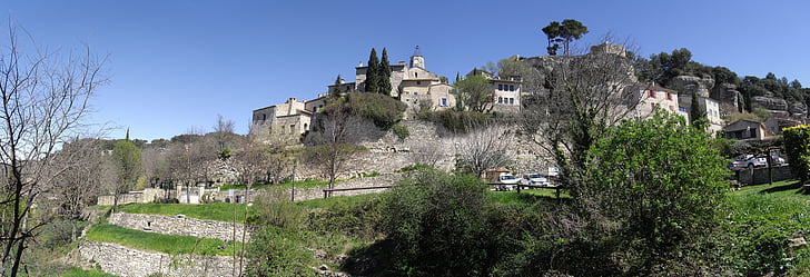 landsbyen beaucet, Provence, landskapet