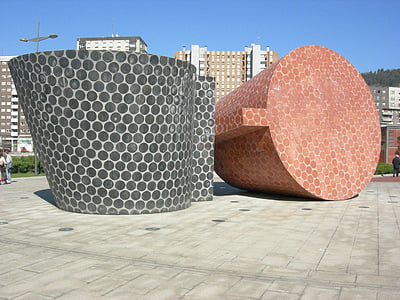skulptur, Bilbao, Euskadi, Utomhus, dag, inga människor, arkitektur