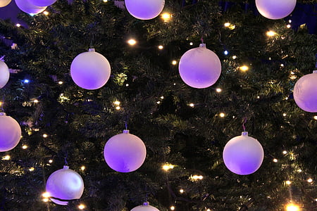 lumières, Christmas, vacances, décoration, Xmas, célébration, brillant