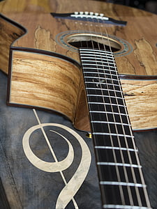 κιθάρα, χώμα, ακουστική, μουσική, μέσο, μουσικό όργανο, ξύλο - υλικό