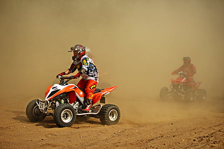 Quad, Salib, Motocross, ATV, ras, pasir, Sepeda Motor