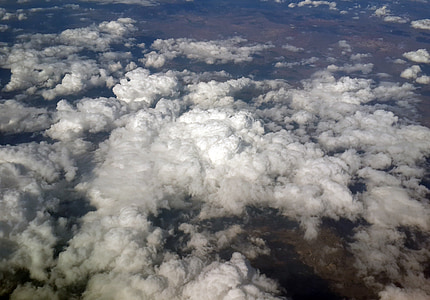 항공기, 공항, 공기, 스카이, 그것은 공기에, 높은, 구름