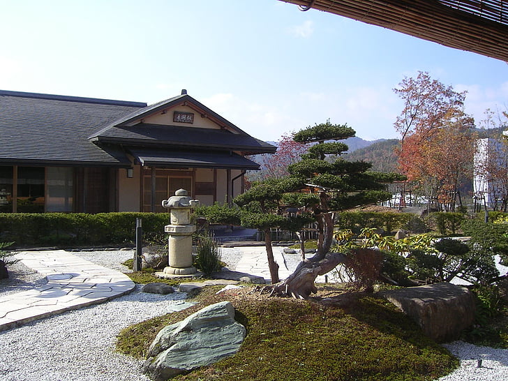 japan, tea house, garden