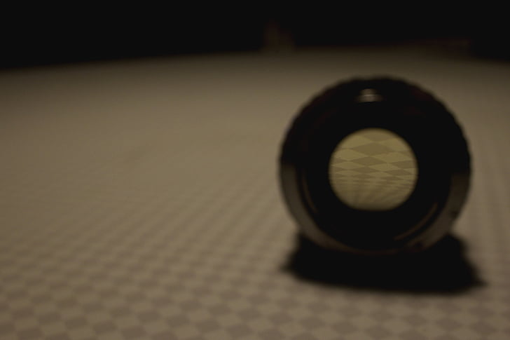 ball, blur, close-up, dark, focus, reflection, round