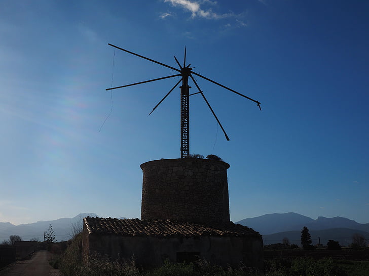 Windmühle, alt, verfallen, Ruine, Mallorca, Muro, Mühle