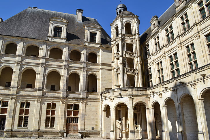 Chambord, Chateau de chambord, corso, scala a chiocciola, Arcade, archi, Windows